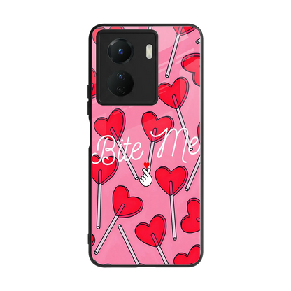 Bite Me back phone cover | glass case for vivo y16