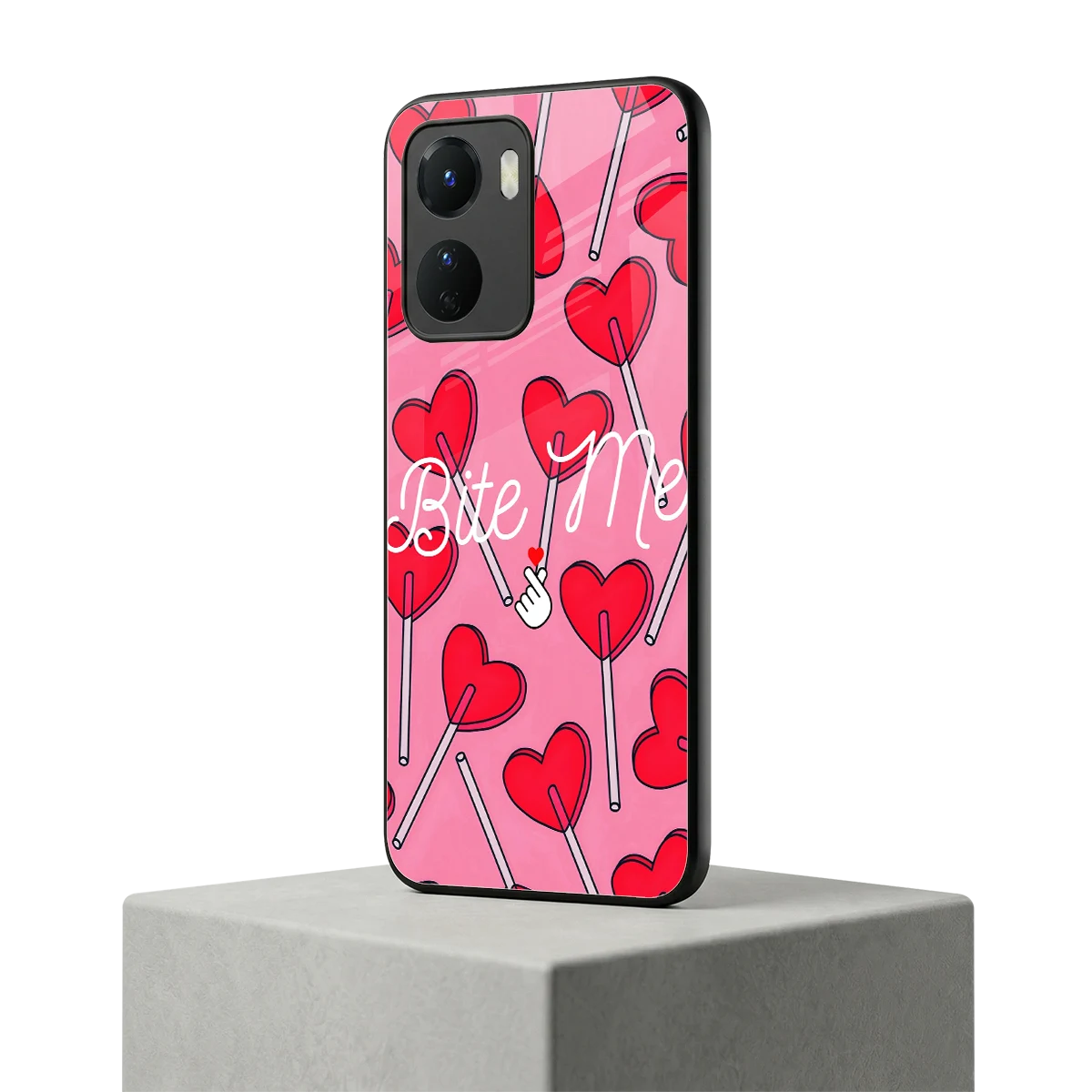 Bite Me vivo y16 mobile cover | shockproof glass phone case