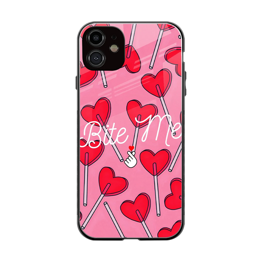 Bite Me back phone cover | glass case for iphone 12