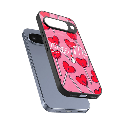 Bite Me sleek google pixel 10 cover with tempered glass back and TPU edges