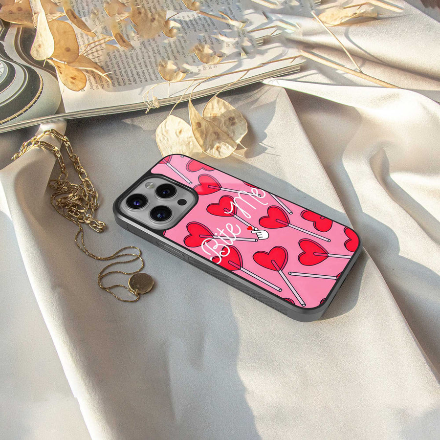 Bite Me Phone Case for Iphone 15 Pro | Glass Case