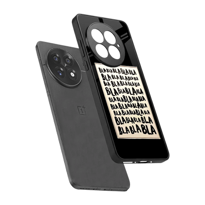 Bla Bla sleek oneplus 13 cover with tempered glass back and TPU edges