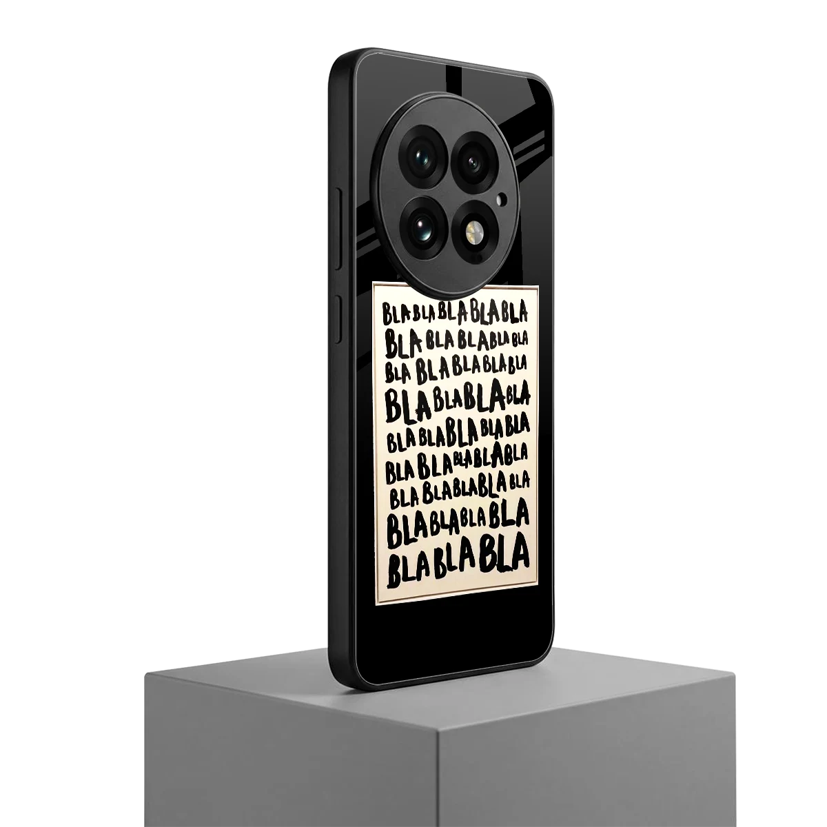 Bla Bla oneplus 13 mobile cover | shockproof glass phone case