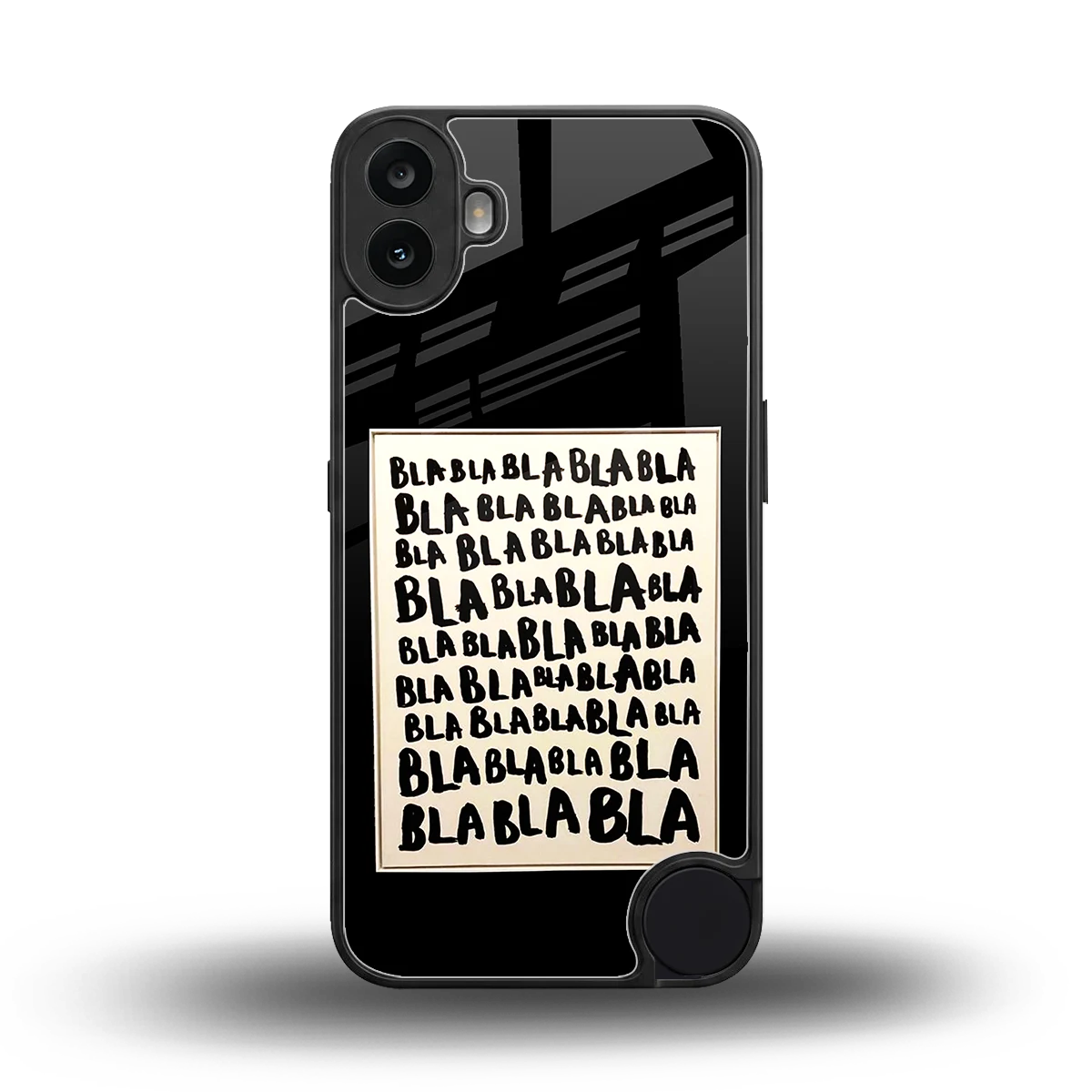 Bla Bla back phone cover | glass case for cmf nothing phone 1