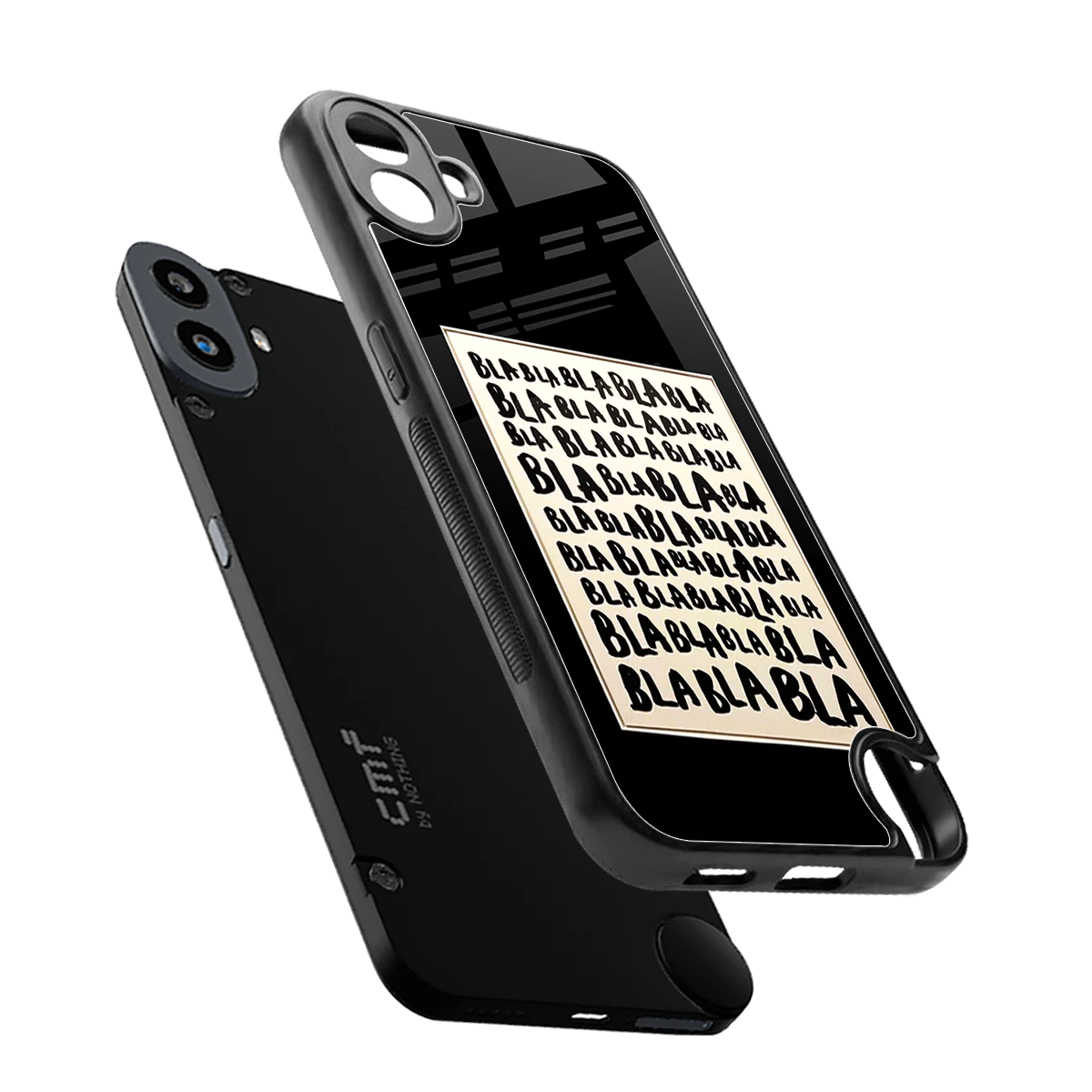 Bla Bla sleek cmf nothing phone 1 cover with tempered glass back and TPU edges