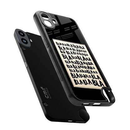Bla Bla sleek cmf nothing phone 1 cover with tempered glass back and TPU edges