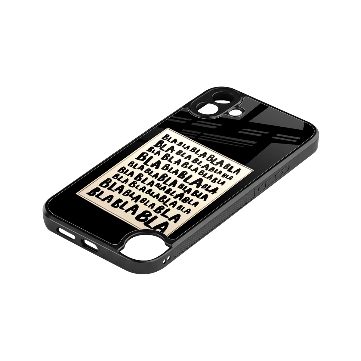 Bla Bla stylish phone case for cmf nothing phone 1 | glossy glass and slim fit