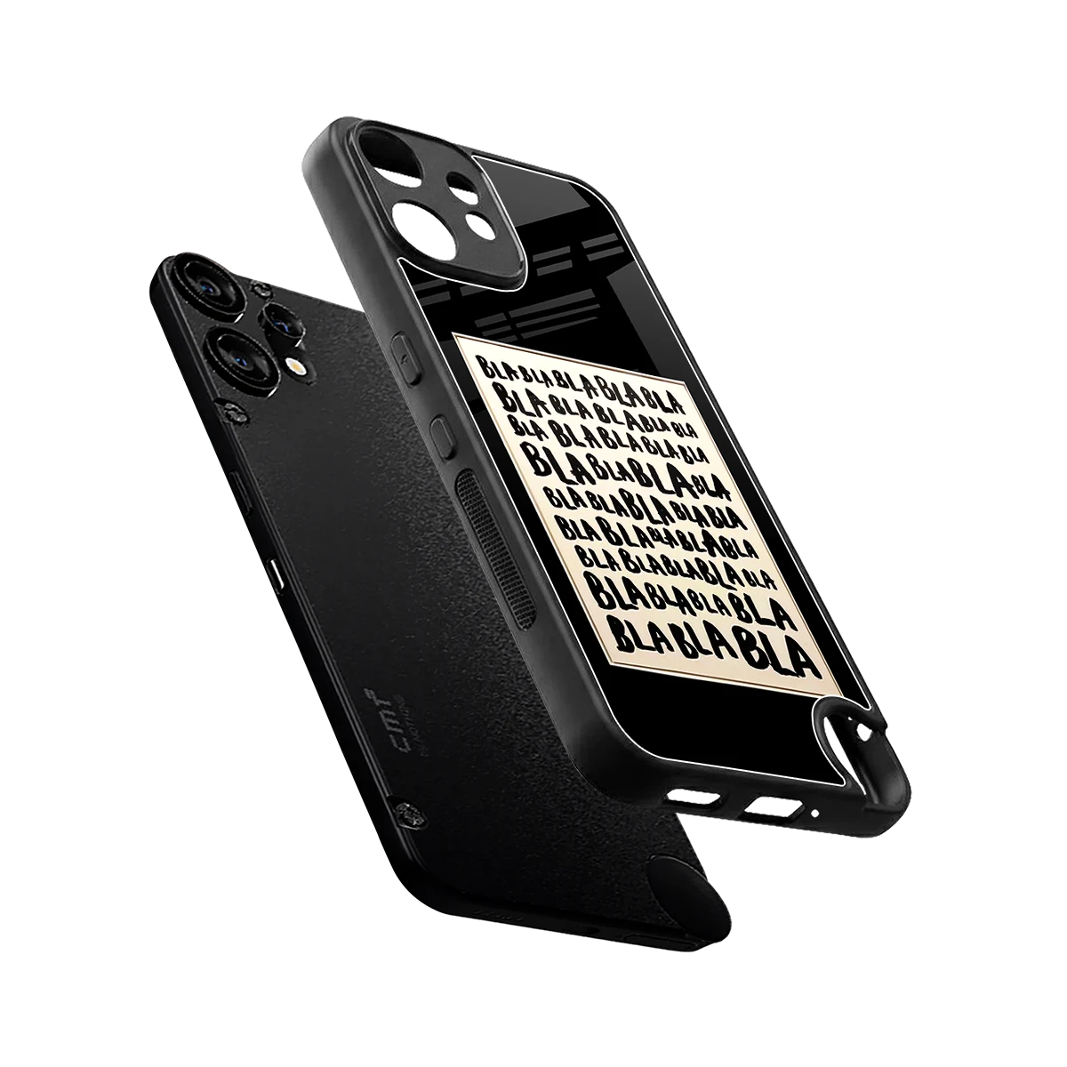 Bla Bla sleek cmf nothing phone 2 pro cover with tempered glass back and TPU edges