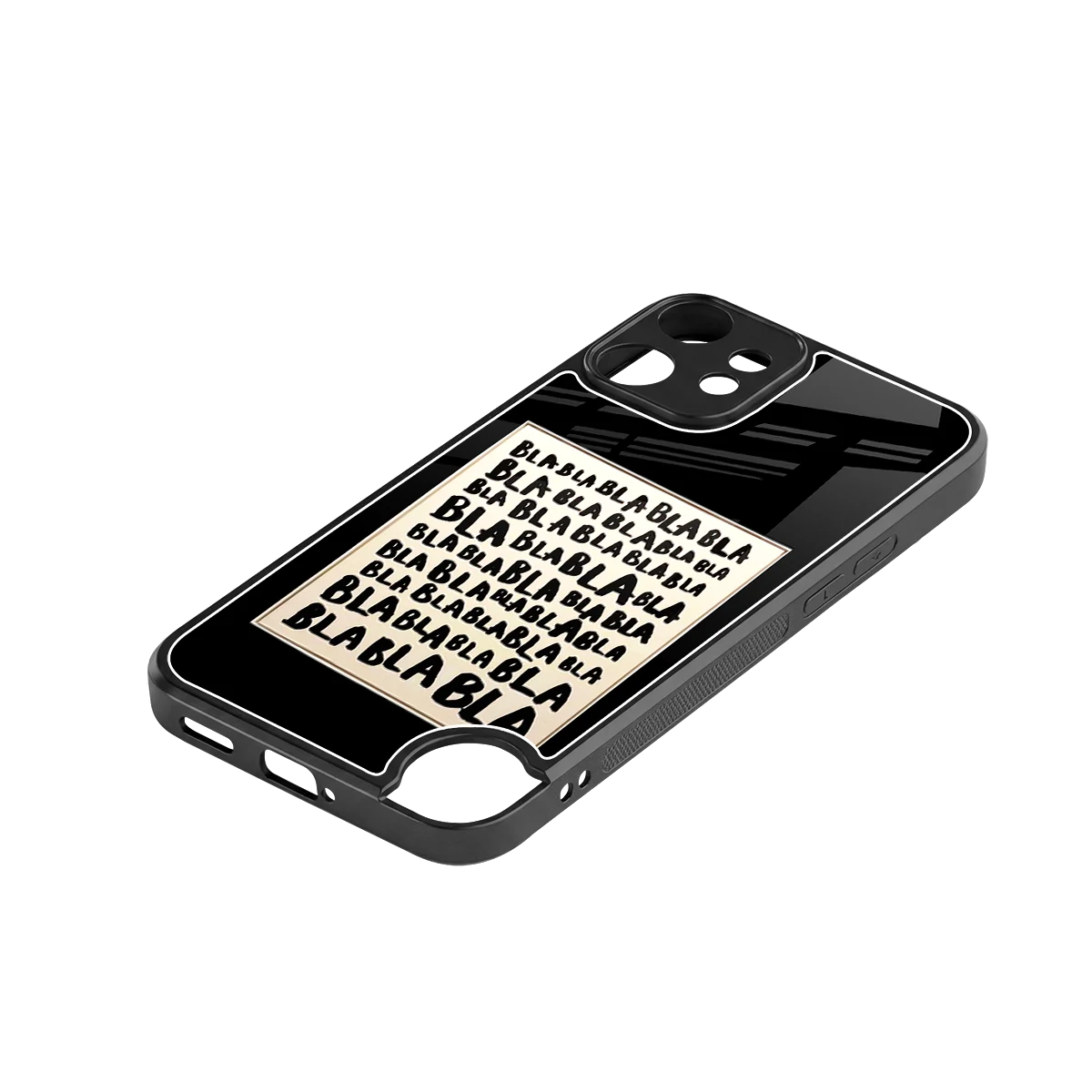 Bla Bla stylish phone case for cmf nothing phone 2 pro | glossy glass and slim fit