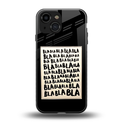 Bla Bla back phone cover | glass case for iphone 13 mini