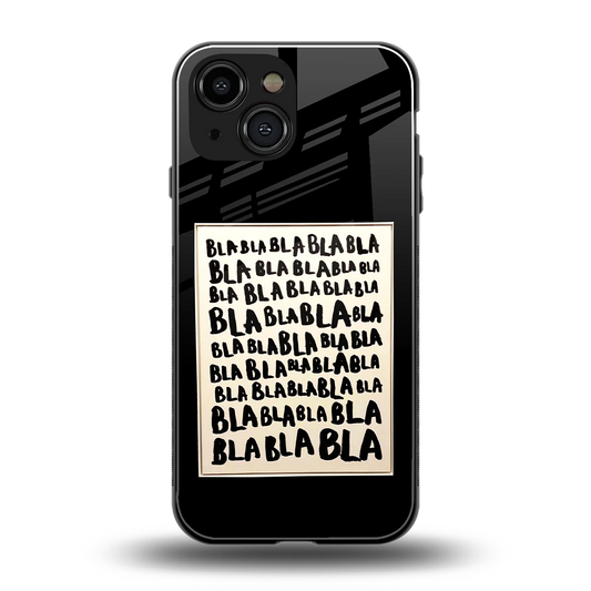 Bla Bla back phone cover | glass case for iphone 13 mini