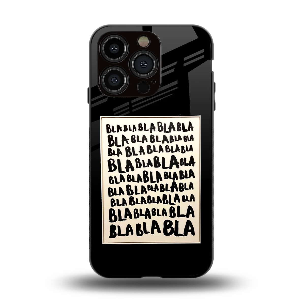 Bla Bla back phone cover | glass case for iphone 13 pro