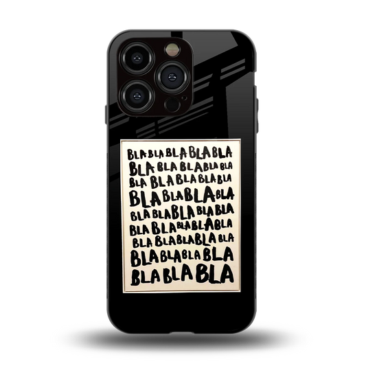 Bla Bla back phone cover | glass case for iphone 13 pro