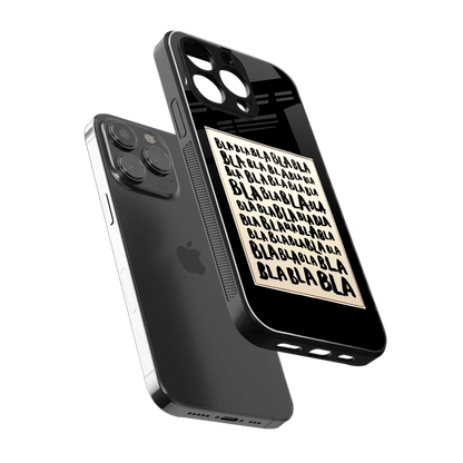 Bla Bla sleek iphone 13 pro cover with tempered glass back and TPU edges