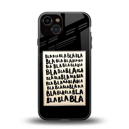 Bla Bla back phone cover | glass case for iphone 14