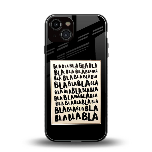 Bla Bla back phone cover | glass case for iphone 14