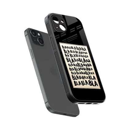 Bla Bla sleek iphone 15 plus cover with tempered glass back and TPU edges