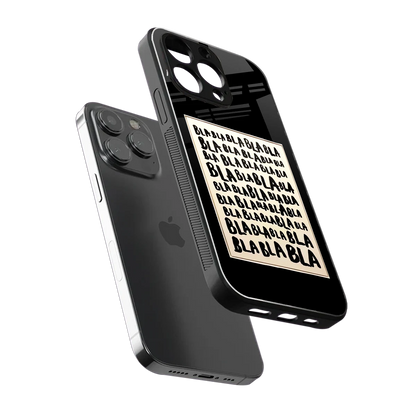 Bla Bla sleek iphone 16 pro max cover with tempered glass back and TPU edges