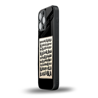 Bla Bla iphone 16 pro max mobile cover | shockproof glass phone case