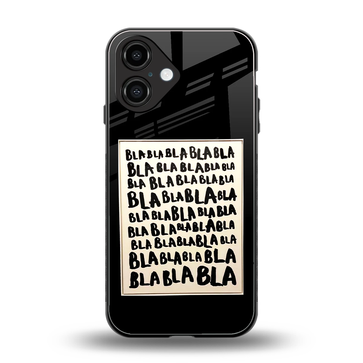 Bla Bla back phone cover | glass case for iphone 16