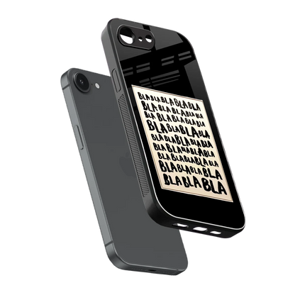 Bla Bla sleek iphone 16e cover with tempered glass back and TPU edges