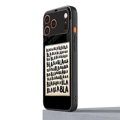 Bla Bla iphone 17 pro mobile cover | shockproof glass phone case