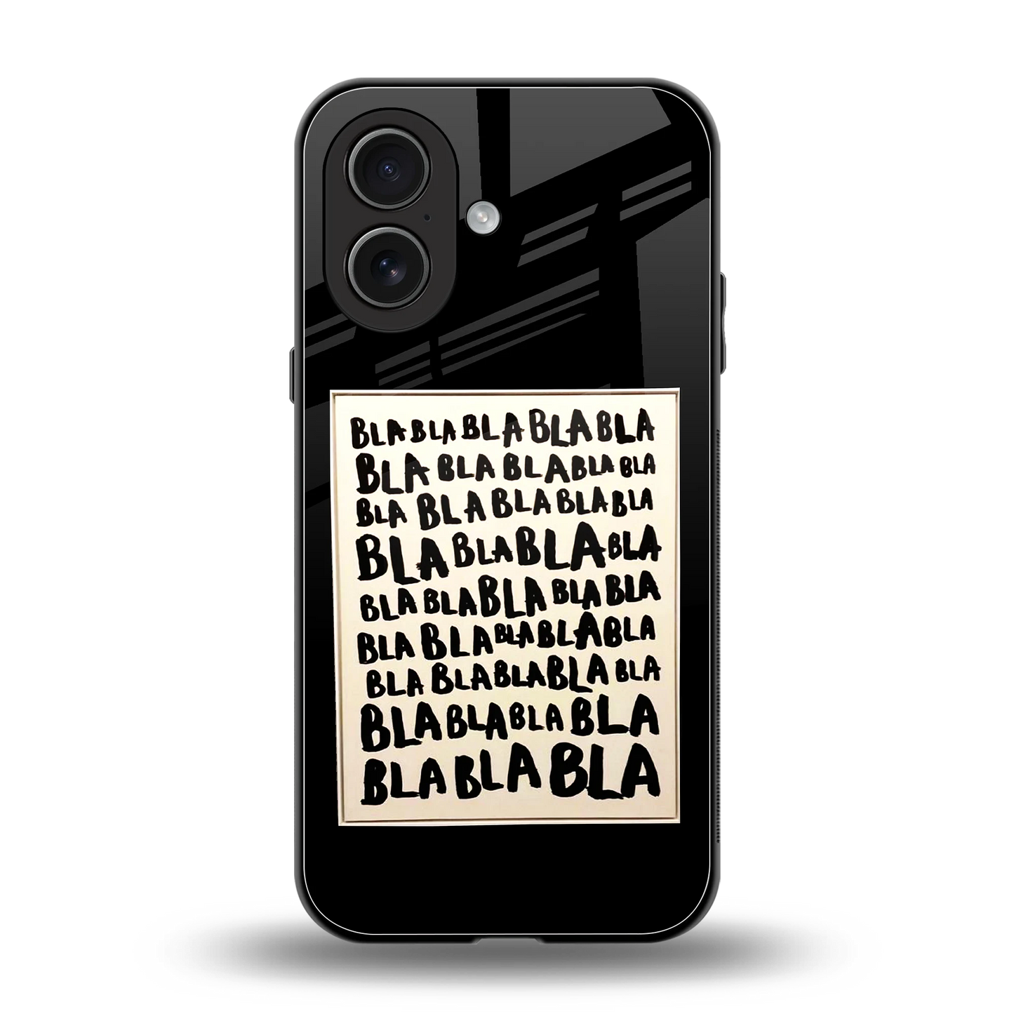 Bla Bla back phone cover | glass case for iphone 17