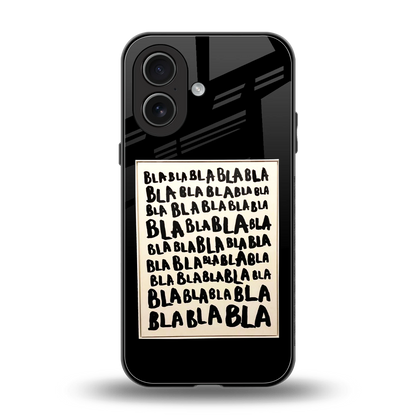 Bla Bla back phone cover | glass case for iphone 17