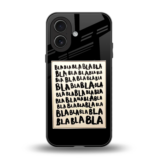 Bla Bla back phone cover | glass case for iphone 17