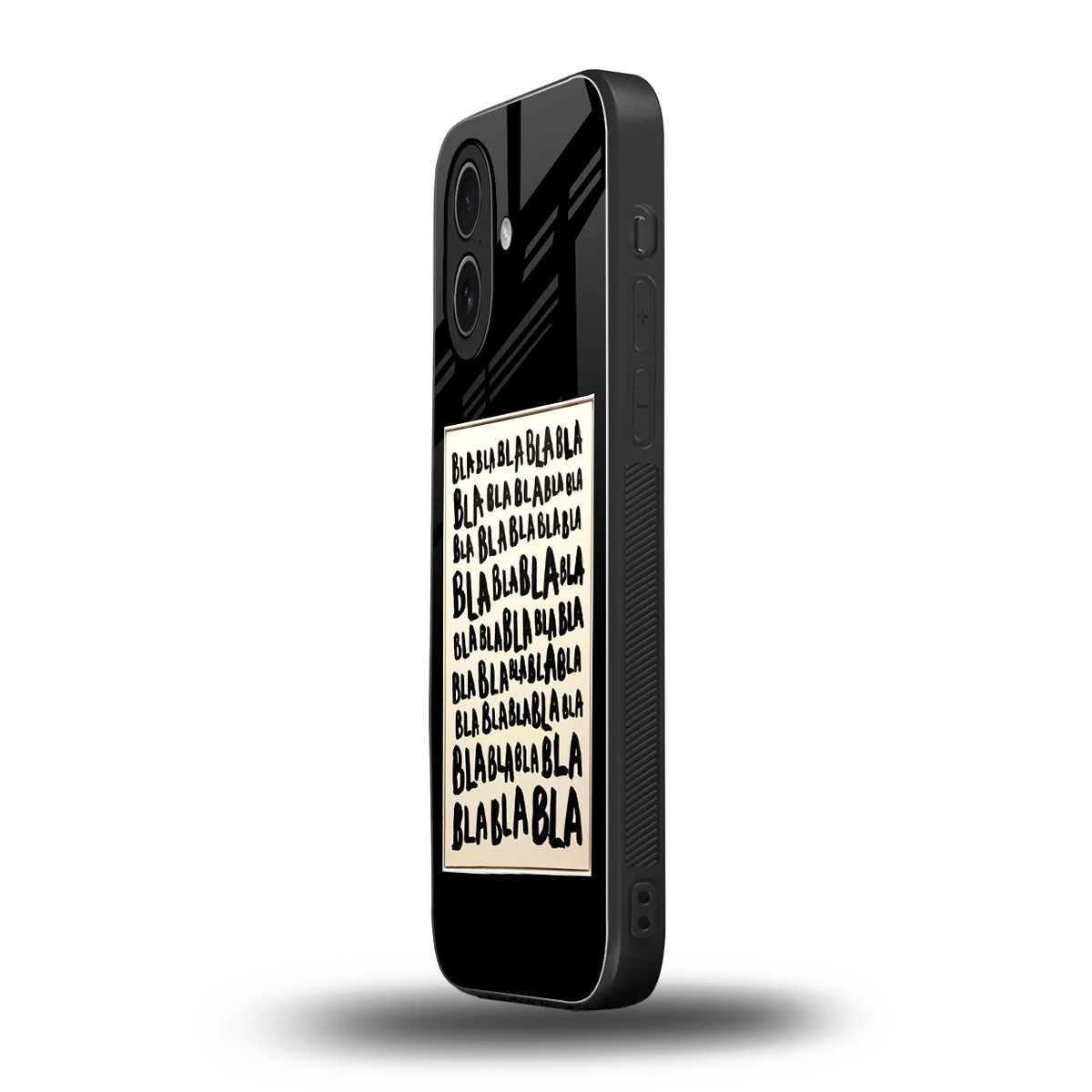 Bla Bla iphone 17 mobile cover | shockproof glass phone case