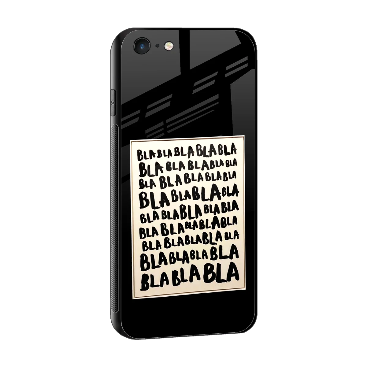 Bla Bla sleek iphone 6 cover with tempered glass back and TPU edges