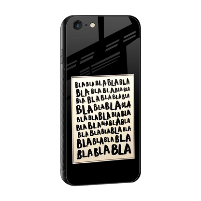 Bla Bla sleek iphone 6s plus cover with tempered glass back and TPU edges