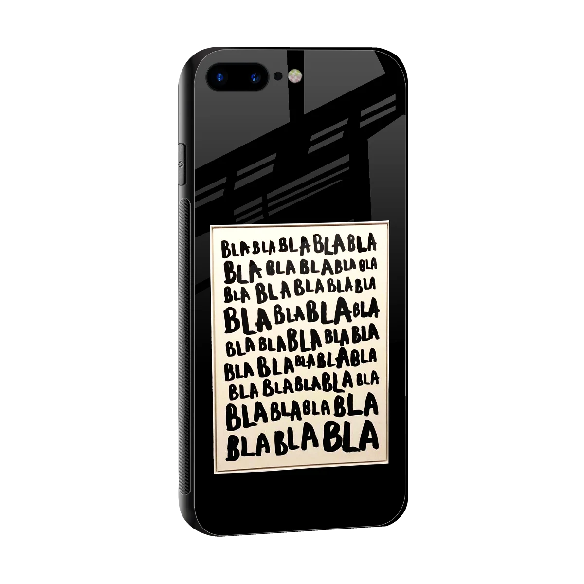 Bla Bla sleek iphone 7 plus cover with tempered glass back and TPU edges