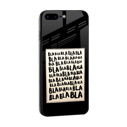 Bla Bla sleek iphone 7 plus cover with tempered glass back and TPU edges