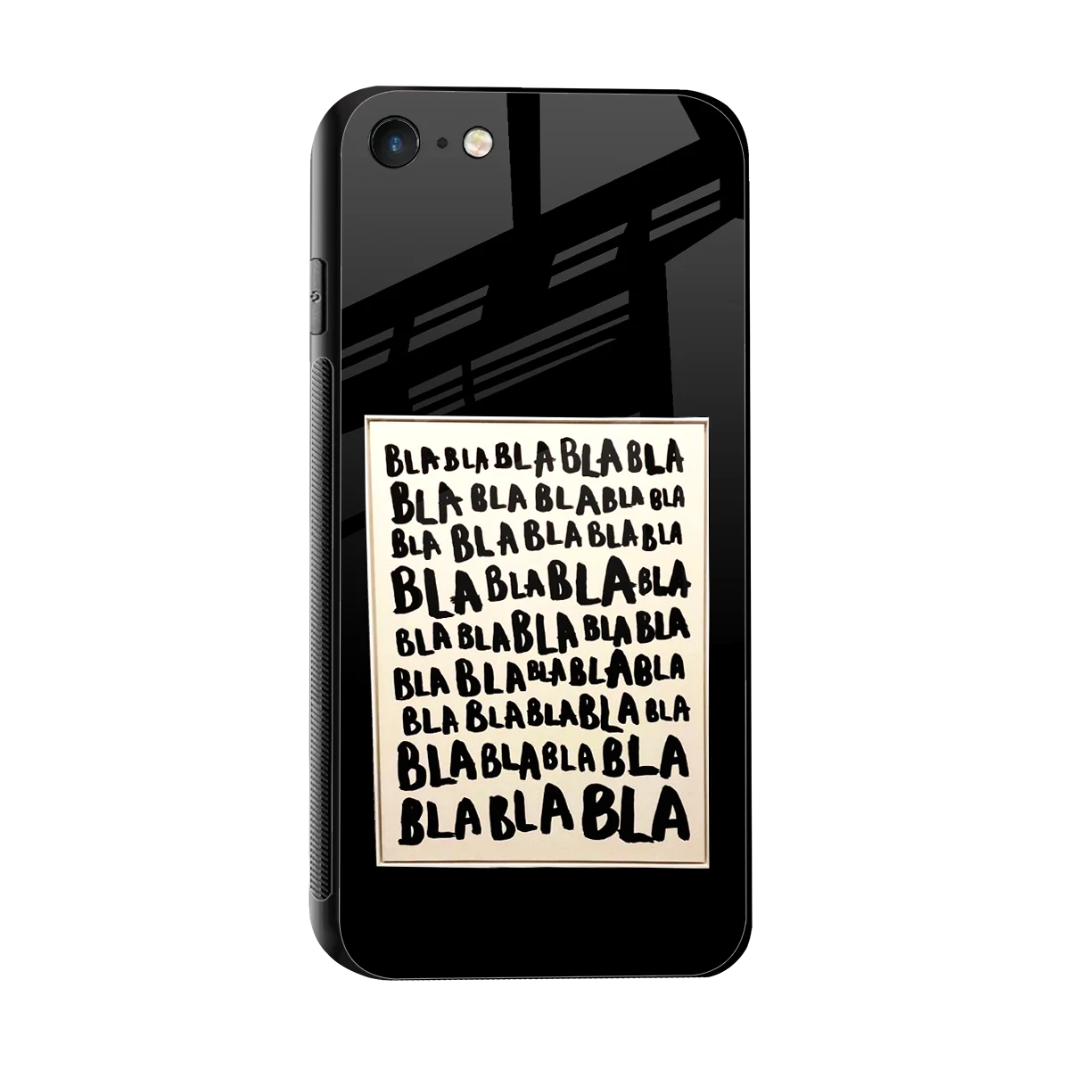 Bla Bla sleek iphone 7 cover with tempered glass back and TPU edges