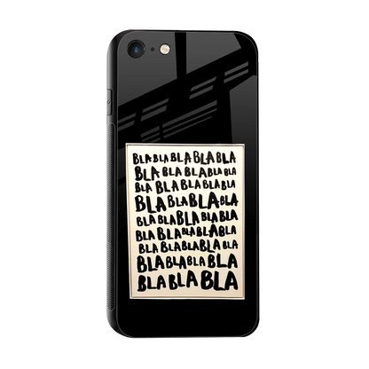 Bla Bla sleek iphone 7 cover with tempered glass back and TPU edges