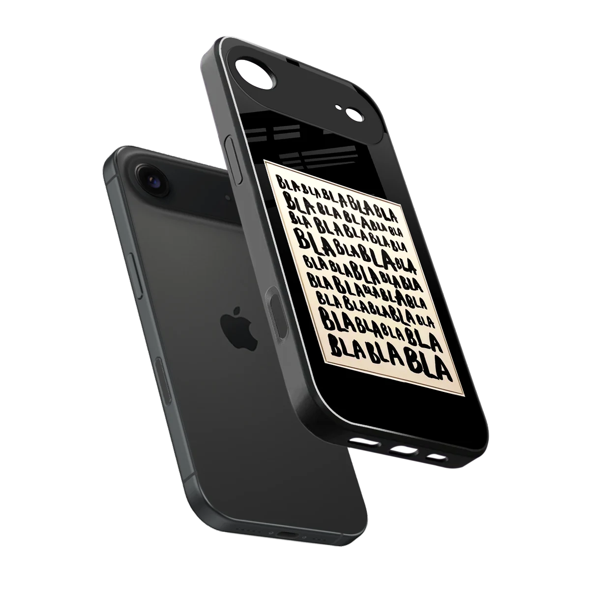 Bla Bla sleek iphone air cover with tempered glass back and TPU edges