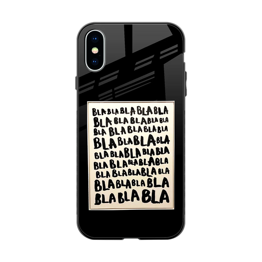 Bla Bla back phone cover | glass case for iphone x