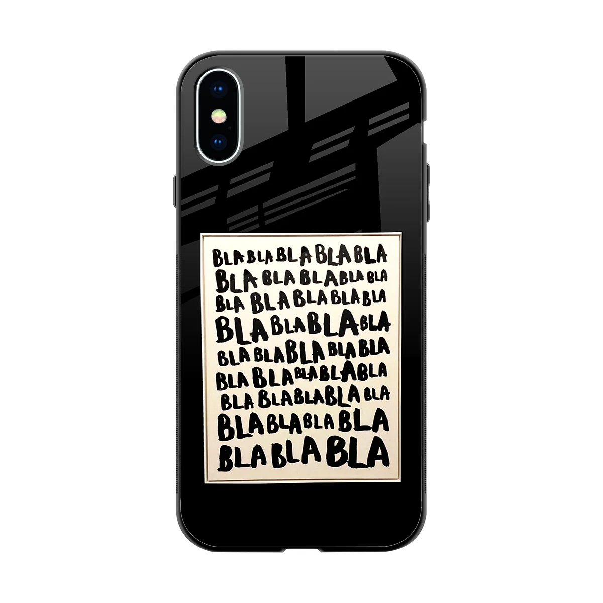Bla Bla back phone cover | glass case for iphone xs