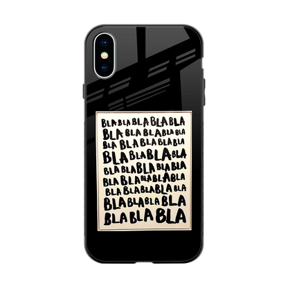 Bla Bla back phone cover | glass case for iphone xs