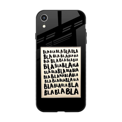 Bla Bla back phone cover | glass case for iphone xr