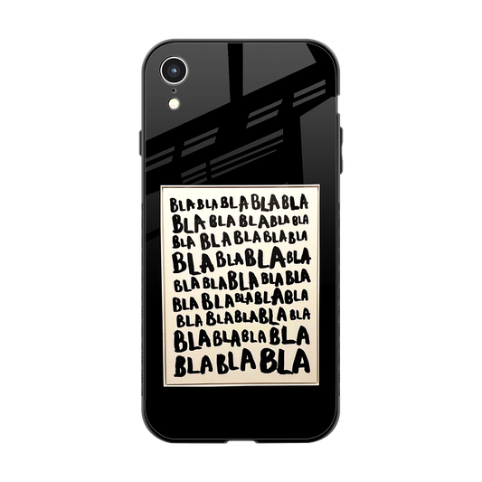 Bla Bla back phone cover | glass case for iphone xr