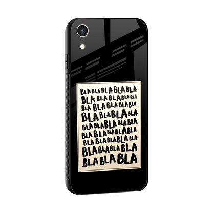 Bla Bla sleek iphone xr cover with tempered glass back and TPU edges