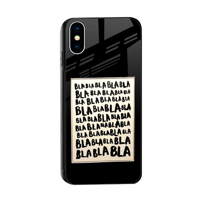 Bla Bla sleek iphone xs cover with tempered glass back and TPU edges