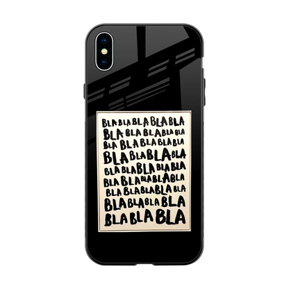 Bla Bla back phone cover | glass case for iphone xs max