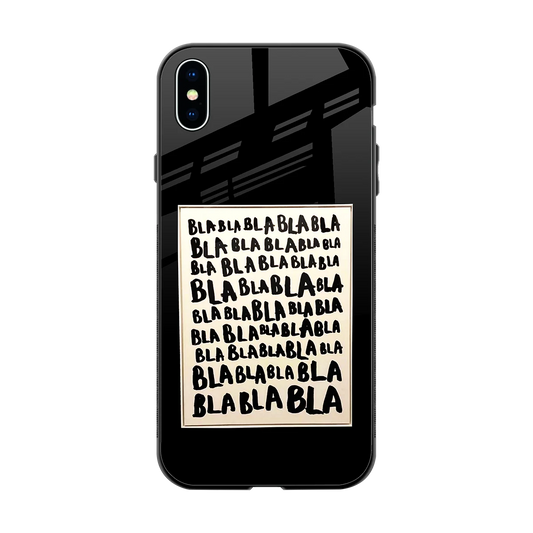 Bla Bla back phone cover | glass case for iphone xs max