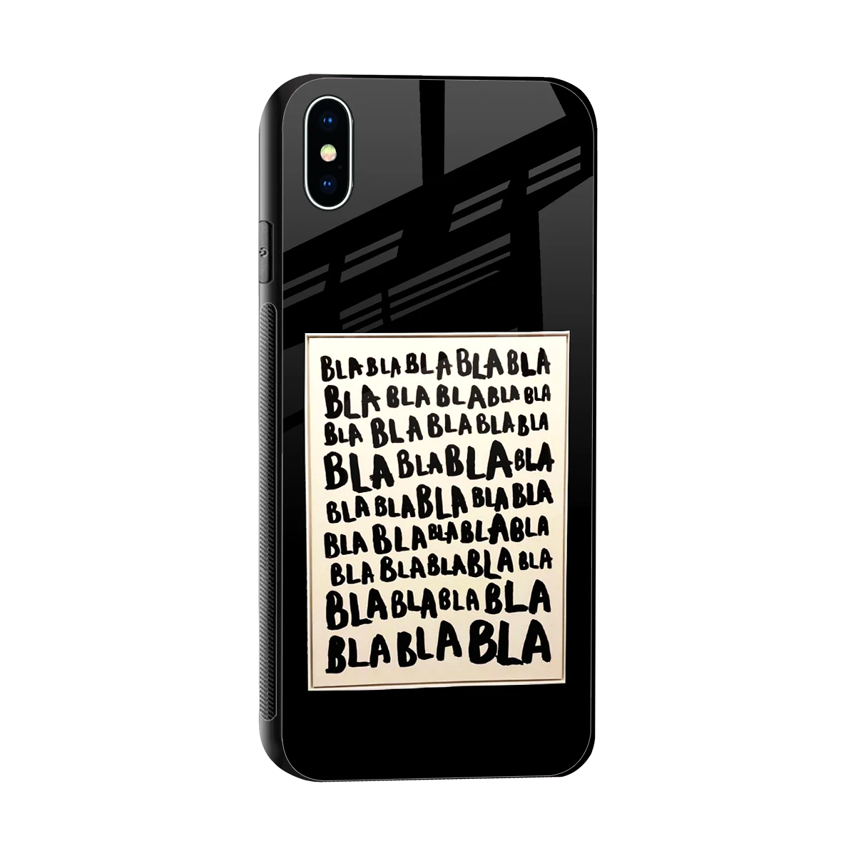 Bla Bla sleek iphone xs max cover with tempered glass back and TPU edges