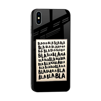 Bla Bla sleek iphone xs max cover with tempered glass back and TPU edges