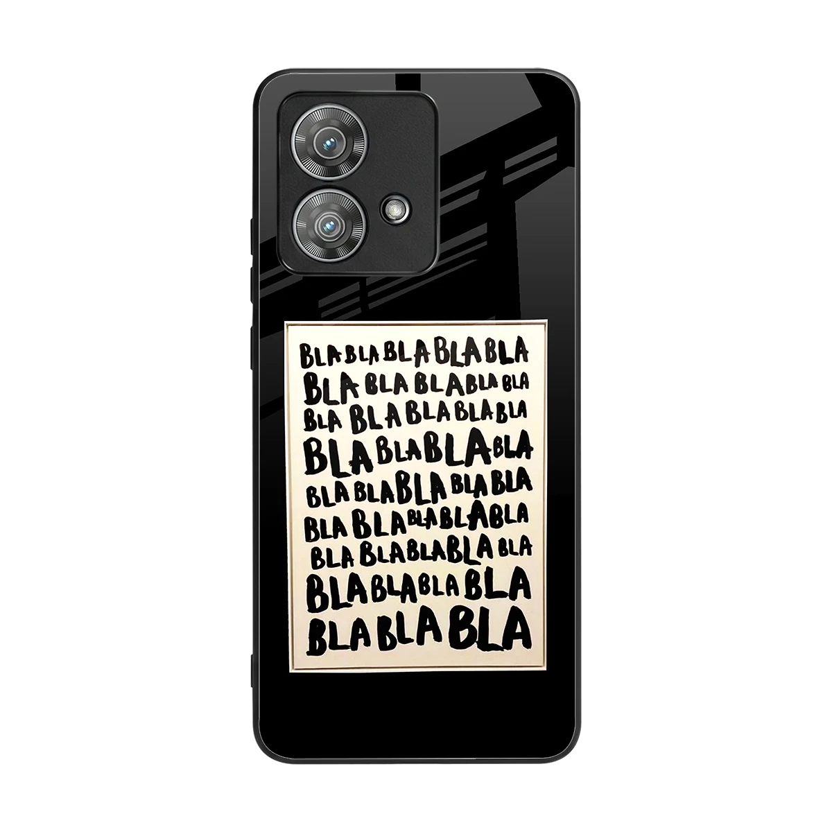 Bla Bla back phone cover | glass case for motorola edge 40 neo 5g