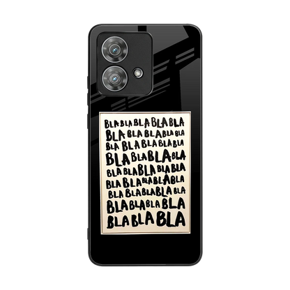 Bla Bla back phone cover | glass case for motorola edge 40 neo 5g